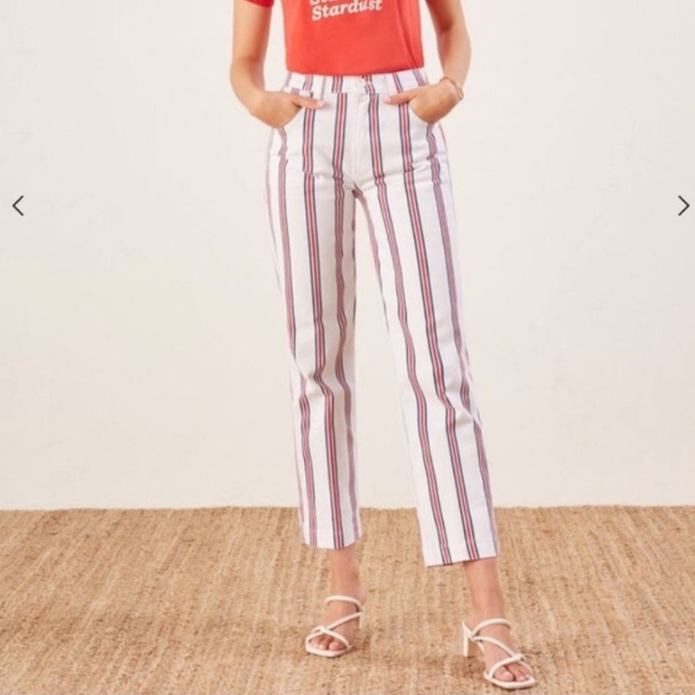 NWOT Reformation Roper Jean Grenada Stripe